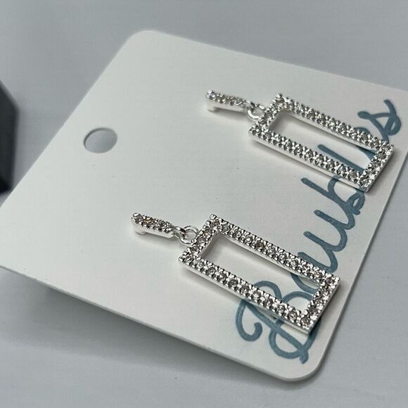 Baubles Silver Austrian Crystals Dangle Earrings - Picture 3 of 6